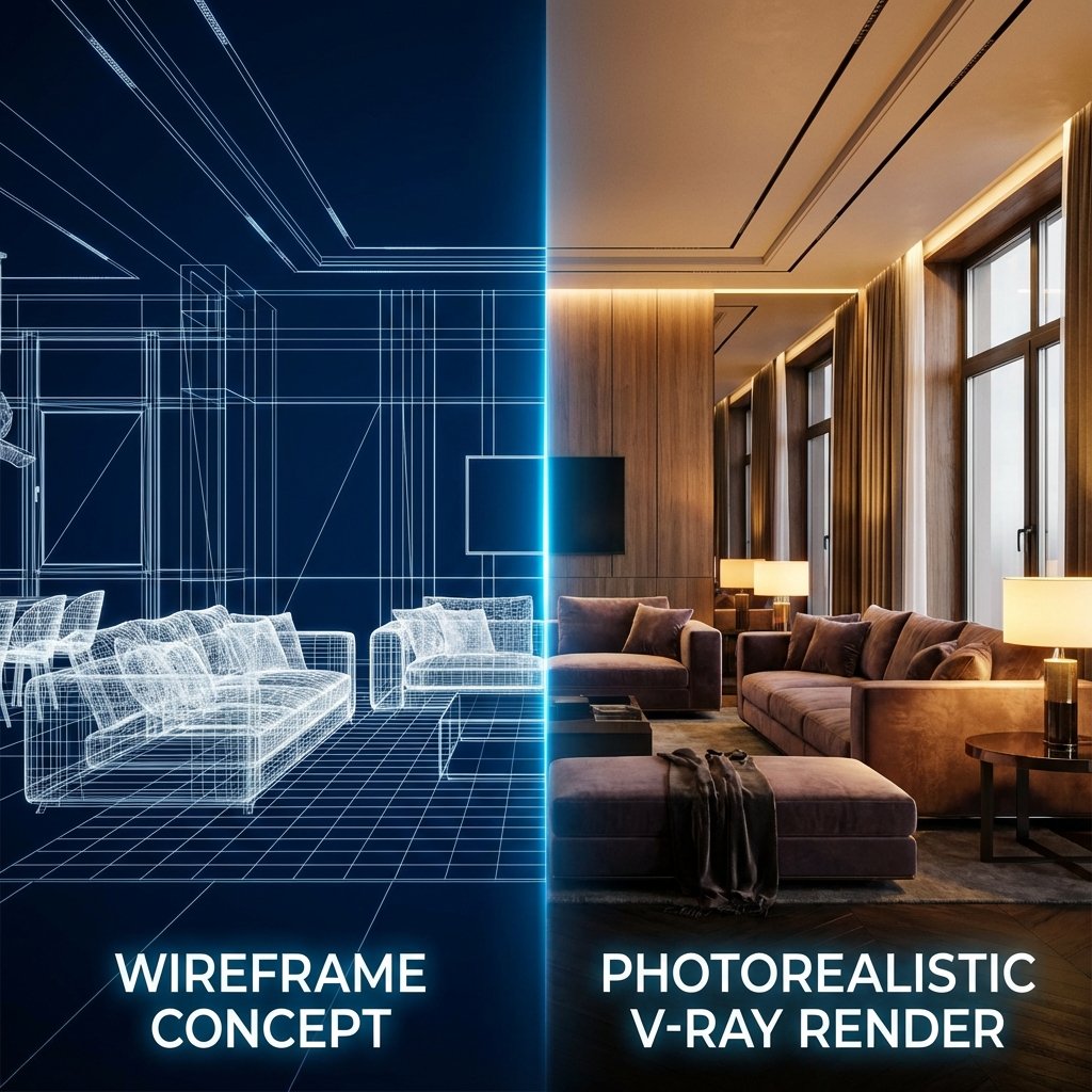 3D Rendering Transition